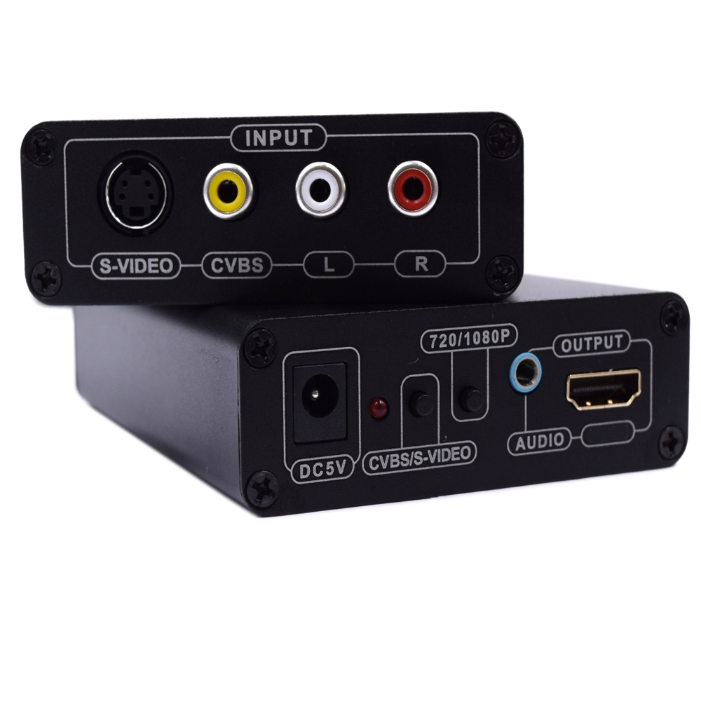 AV S-Video CVBS Konverter Audio HDMI-kompatibel zu S VIDEO + S S VIDEO Composite Switcher Adapter upscaler HD 3RCA