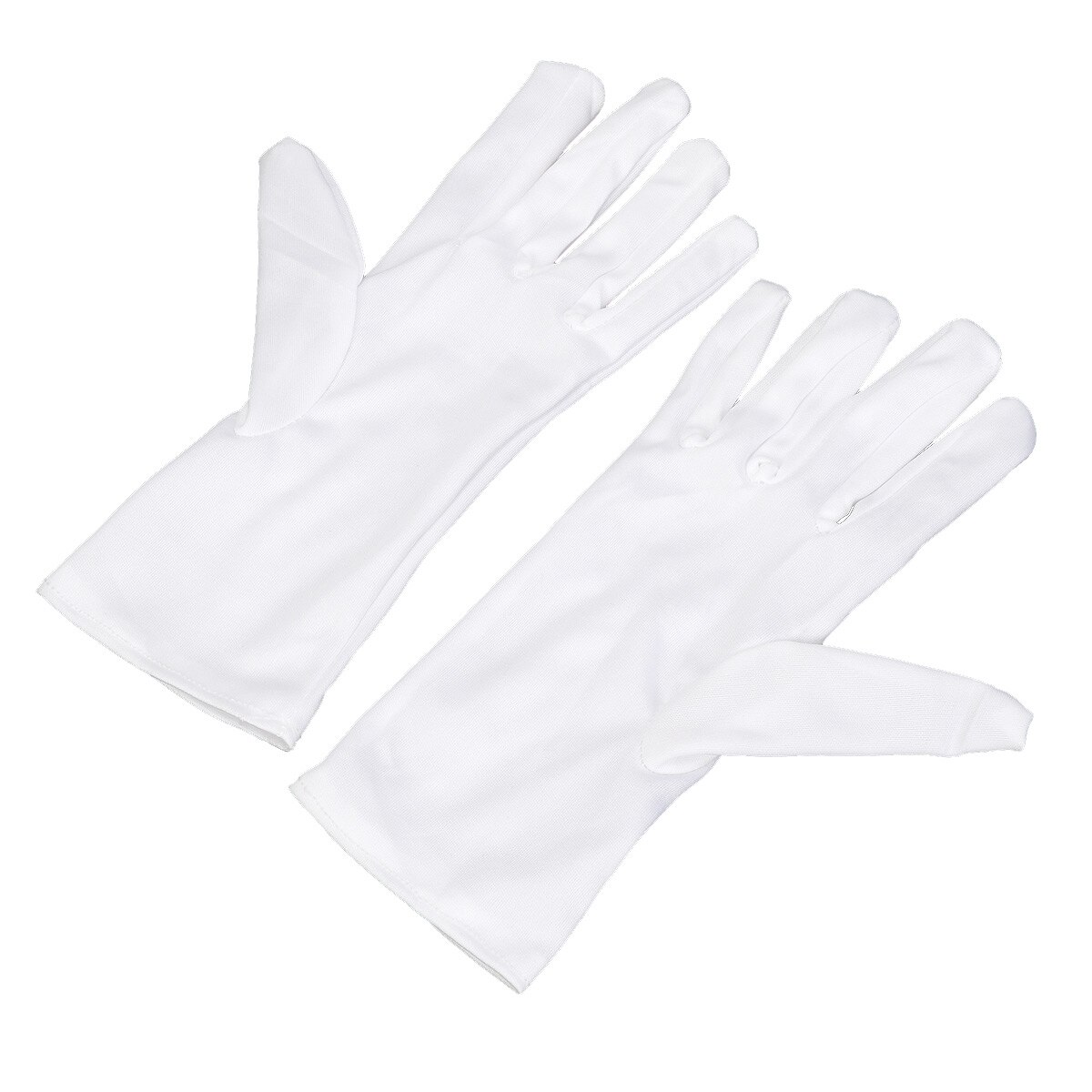 4/2/1Pairs Women Men Gloves Black White Etiquette Thin Gloves Stretch Sunscreen Gloves Dance Tight Jewelry Gloves Driving Gloves: white / 1pair