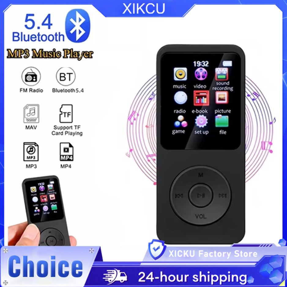 MP3 Player 1.8 in Screen HiFi Lossless Music Player Bluetooth-Compatible5.0 Sports MP3 Player Support FM Radio E-Book Recording