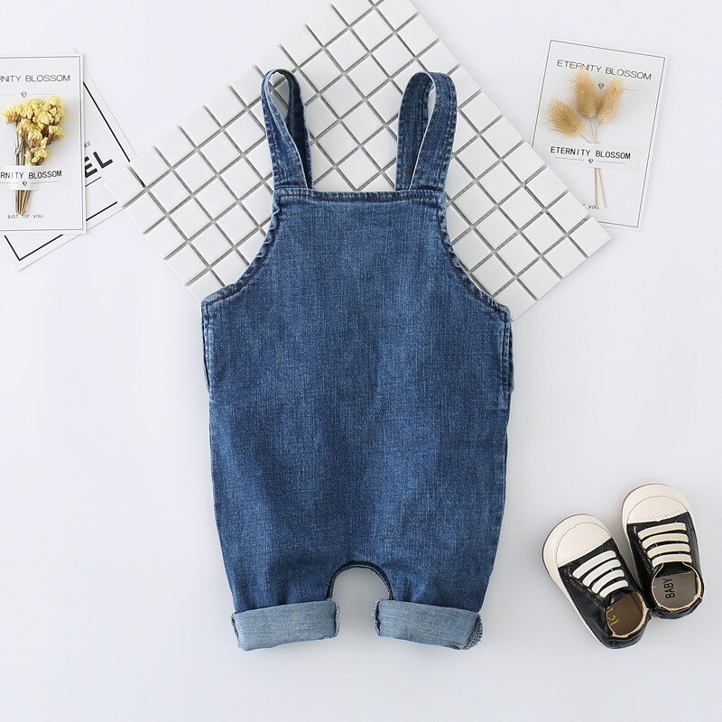 Kids Patch Bib Overalls Boys Girls Casual Printed Patch Adjustable Straps Denim Overalls Kids clothes