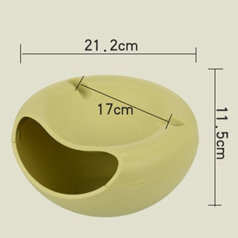 Contenitori multifunzionali in plastica a doppio strato per frutta secca spuntino porta semi desktop piatto organizzatore scatola di immagazzinaggio immondizia