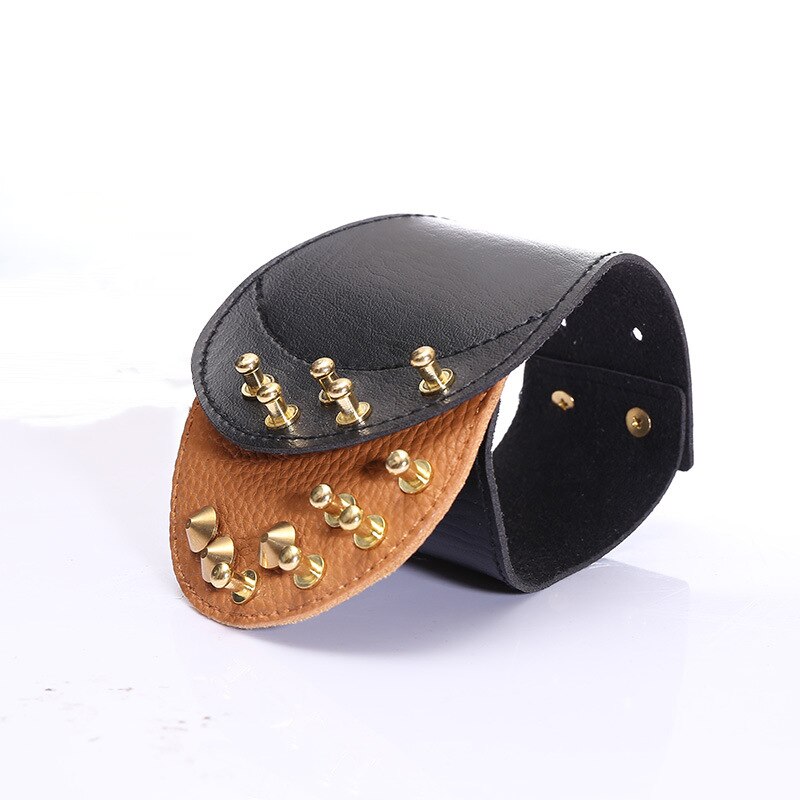 D &amp; D la moda donne punk braccialetto bracciale rigido avvolgente in pelle intrecciata fatta a mano in pelle marrone braccialetti con gioielli di moda di colore nero