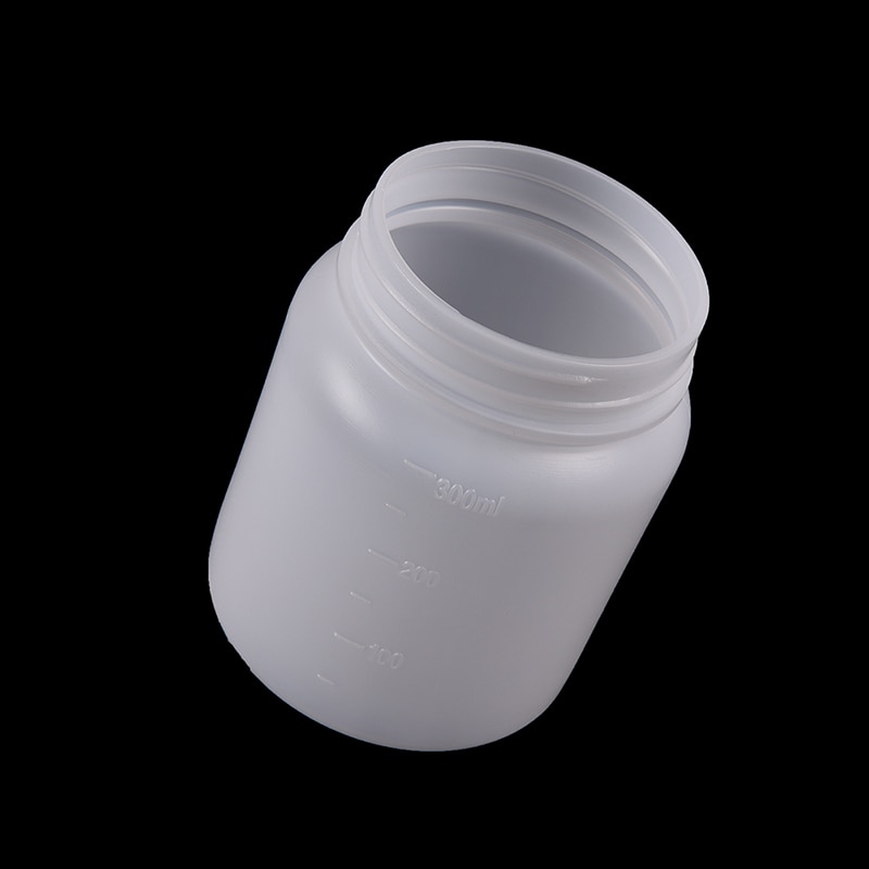 300ml hvide plastikflasker med bred mund til laboratoriekemikalieopbevaring