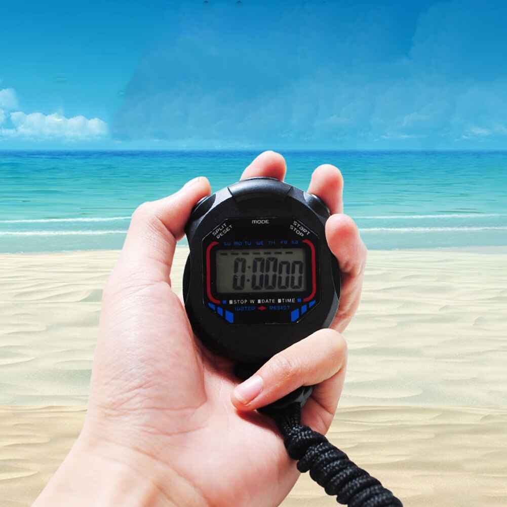 1 Pce Chronographe LCD Minuteur Numérique Chronomètre Compteur Sport Odomètre Montre Alarme