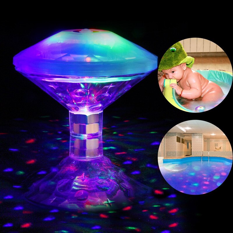 Rgb kelluva vedenalainen valo led ulkojuhlavalo hehku näyttää uinti upotettava uima-allas poreallas kylpylamppu vauvan kylpyvalo
