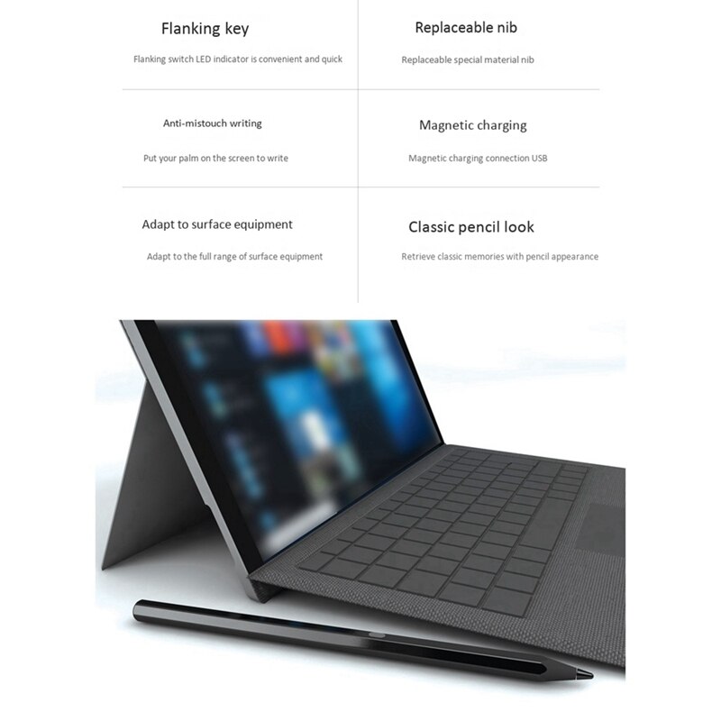 Stylus Pen Rechargeable for Surface Pro 3 4 5 6 Surface GO Book Laptop Studio Surface Series Accessories