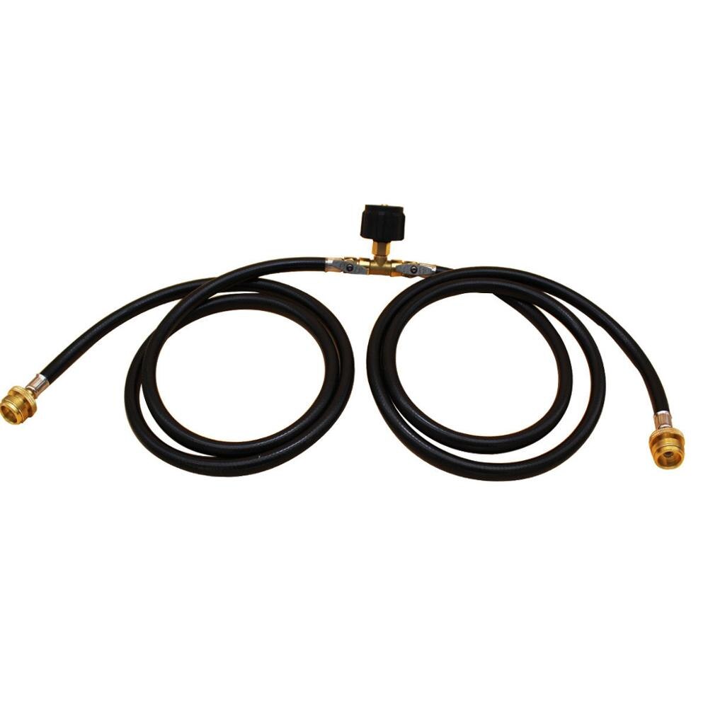 estilo 5 pies 2 vías Y divisor CGA tanque propano convertidor adaptador manguera para QCC1/Type1 20lbs tanque de Gas para parrilla para camping Stov