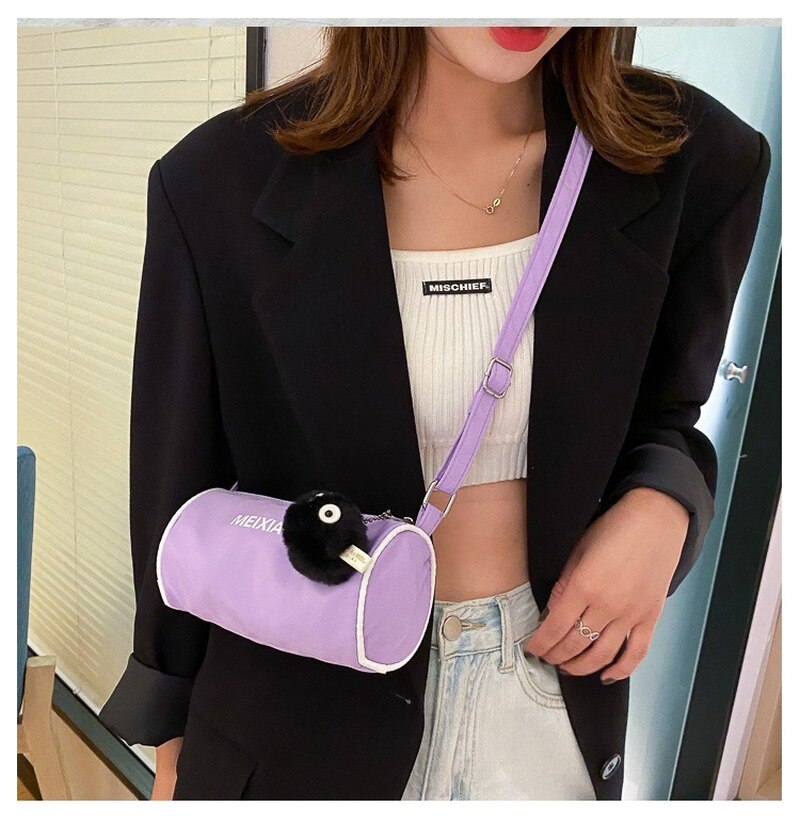 Waist bag female Harajuku student sports chest bag trendy Korean version of all-match canvas messenger bag