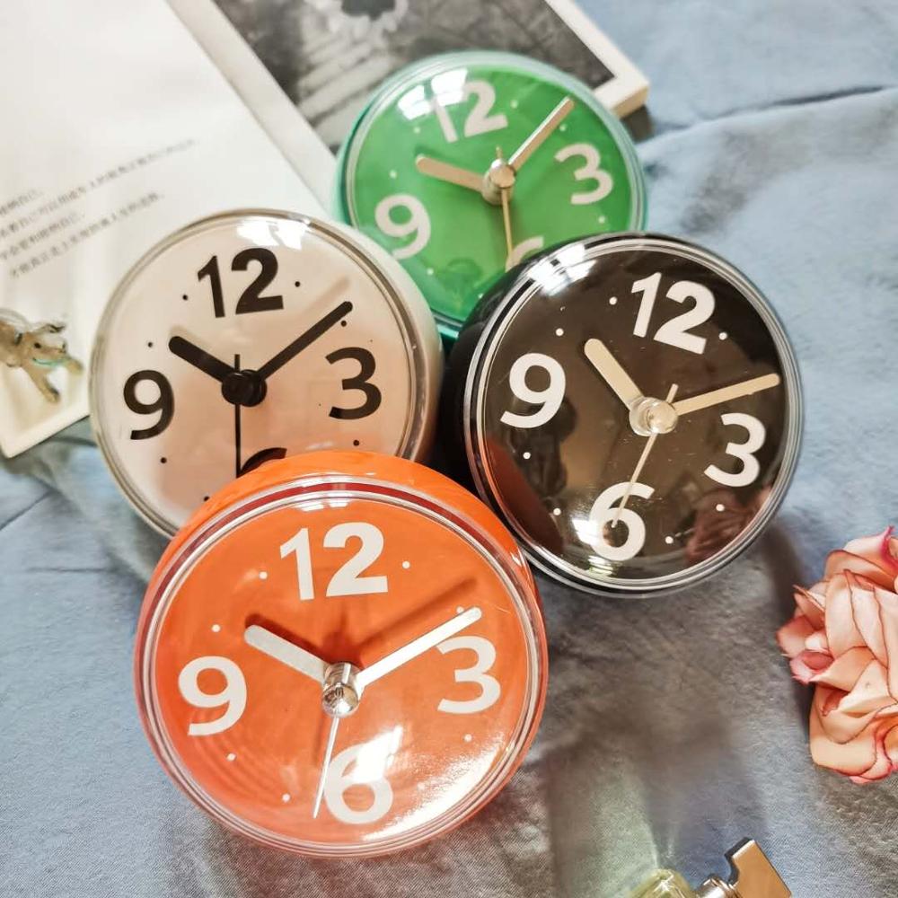 Quartz Waterproof Shower Suction Clocks Mini Wall Bathroom Wall Clocks In Mirror Watches