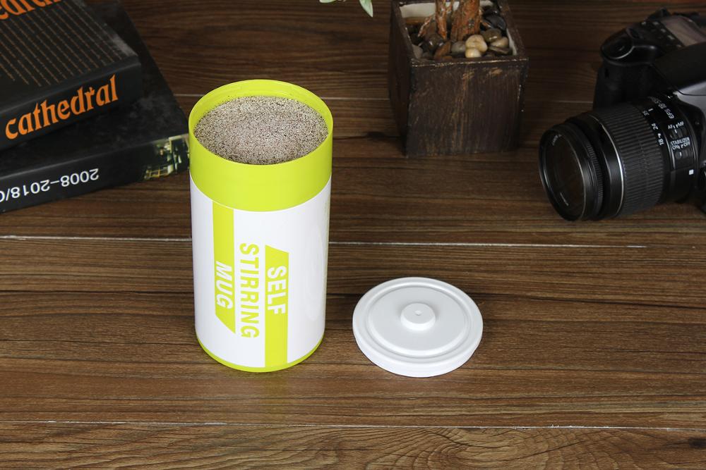 Tasse à remuer automatique à café | directe, forme de batterie créative, gobelets à lait, aimant remueur en acier inoxydable, électrique