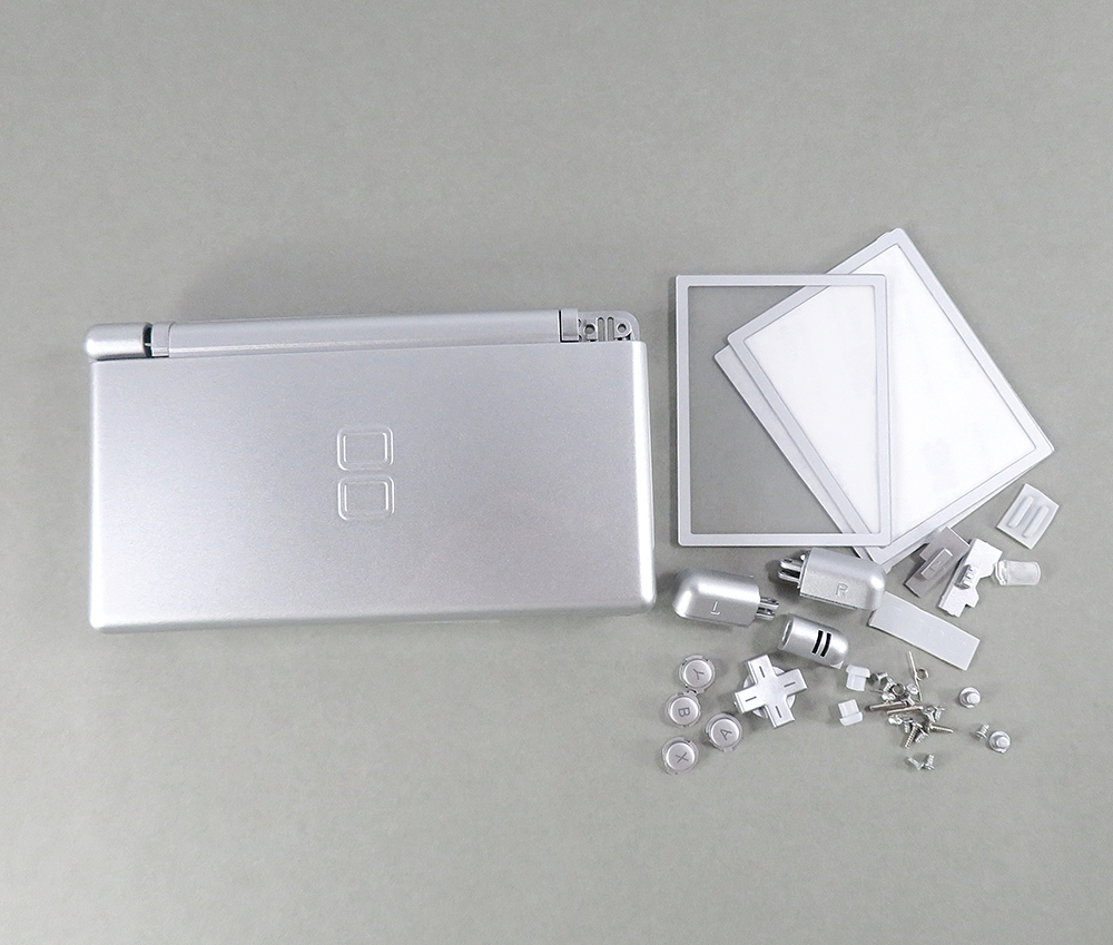 1set Full Housing Cover Case For NDSL Housing Case with Full Buttons for Nintendo DS Lite Transparent clear Shell Cover Case: Silver