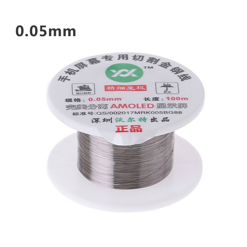 100m Alloy Gold Molybdenum Wire Cutting Line LCD Display Screen Separator Repair