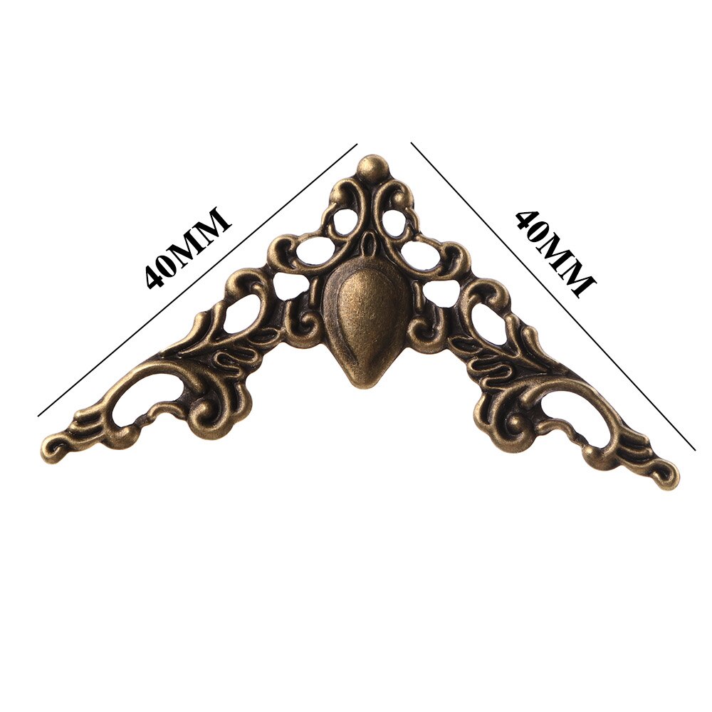 30 Stck Metall Ecke Klammern Gold Bronze- Farbe 40mm Ecke Klammern für Foto Rahmen Möbel Schutz Dekorative