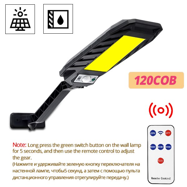 180COB Outdoor Solar Street Lamp Integrated Human Body Induction Wall light Garden Spotlight Smart Sensitive Power LED Sales: 120COB Solar