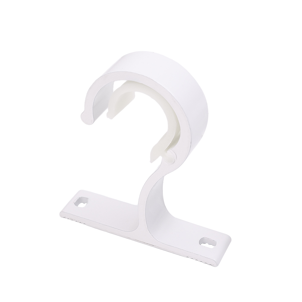 Soporte para cortinas fuerte, varilla romana, soporte para riel de ropa de aleación de aluminio, ganchos de pared para el hogar y el baño, accesorios decorativos: Blanco / 30-35 cm