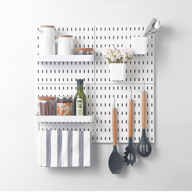 DIY Stecktafel Zubehör Küche Organisation Kein Bohrer Hängen Regal Lagerung Haken Zauberstab Organizer Handwerk Für Garage Zimmer