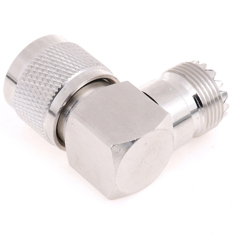 1pc UHF SO-239 Female To UHF PL-259 Male Right Angle 90 Degree RF Connector