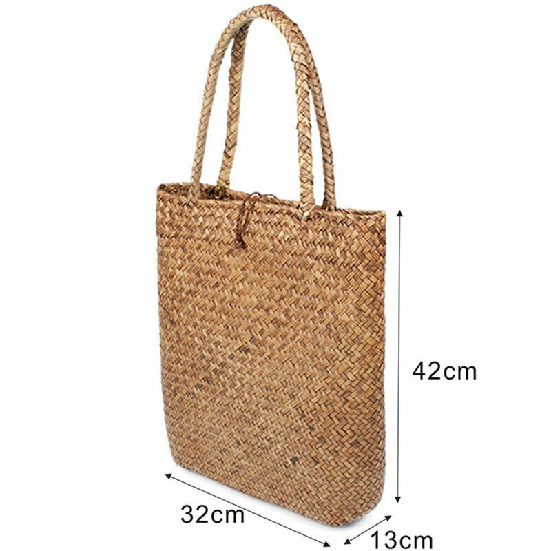 Vrouwen Strozak Geweven Handtas Portemonnee Crossbody Boho Strand Zomer Zakken