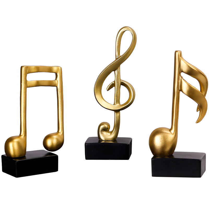 Decoratief ornament moderne eenvoudige hars muzieknoot decoratie woonkamer desktop TV-kast boekenkast ambachten