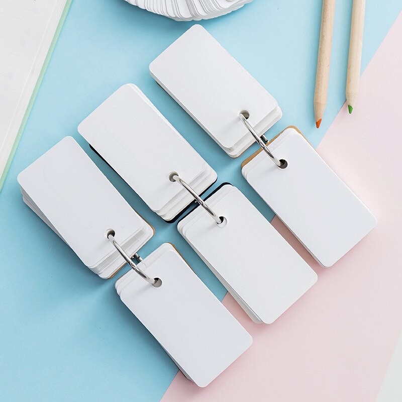 Kraft Paper Mini Loose-leaf Notebook Student Portable Hand Book Ring Binder Kawaii Card Tearable Notepad Memo Pad