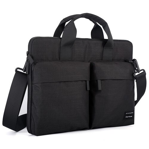 Cartinoe nyeste bærbare veske 11,13.3,14,15.4,15.6 tommer for macbook air 13 etui vanntett nylon notebook bag 13.3/15.6 tommer: Svart / 15.6 tommer