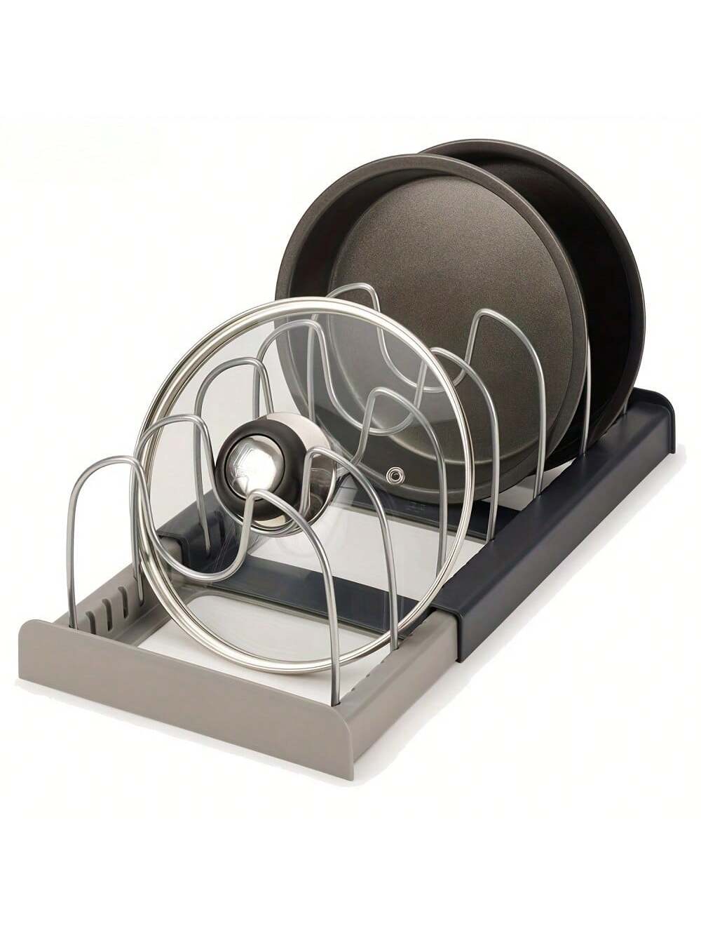 Expandable Pans Organizer Rack Kitchen Cabinet Pan... – Vicedeal