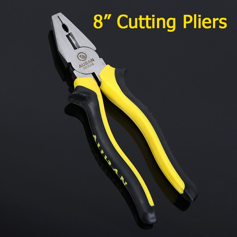 Aubon elektriker tang ledning kabel kutter rørleggerarbeid lang nese/ flat nese/ diagonal tang 6 &quot; / 8 &quot; lengde 1 stk: flat nese 8 tommer