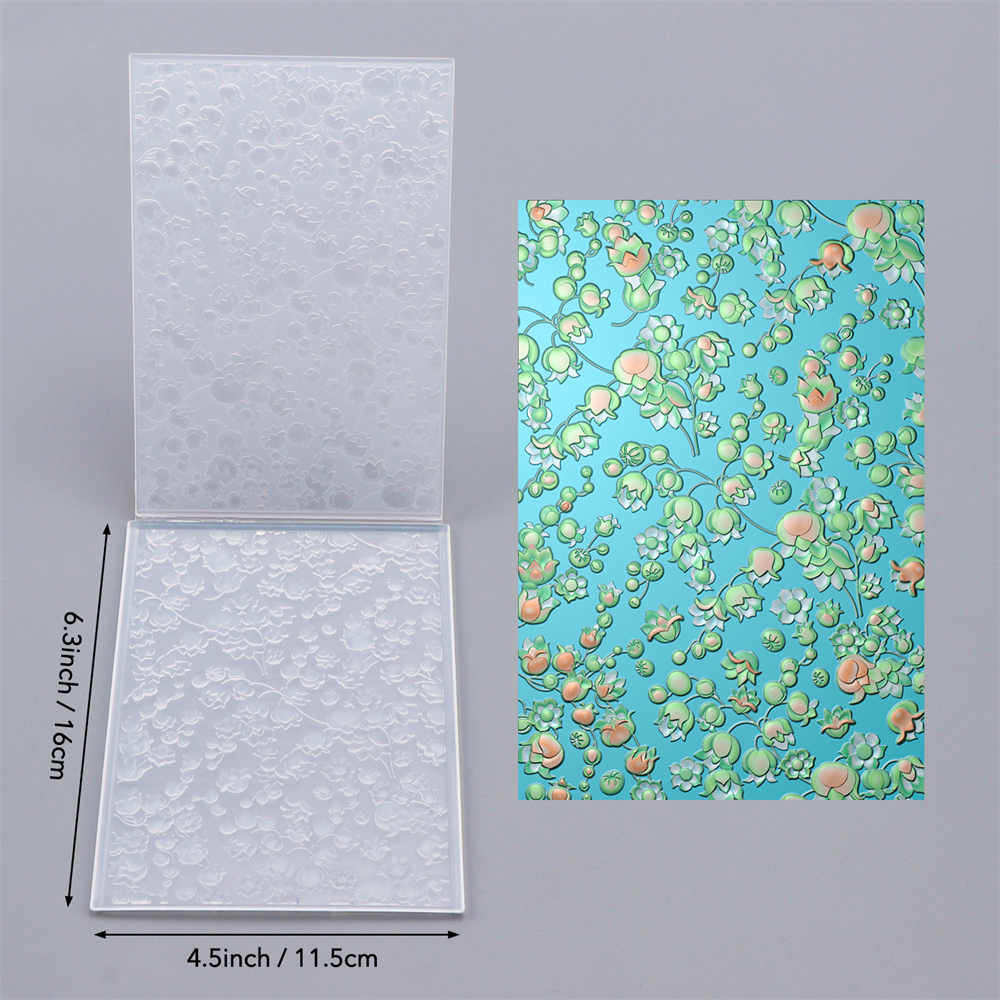 Carpeta de estampado con textura 3D, carpeta de estampado de fondo del Día de San Valentín para plantilla para hacer tarjetas, manualidades de álbum de recortes: Caqui oscuro
