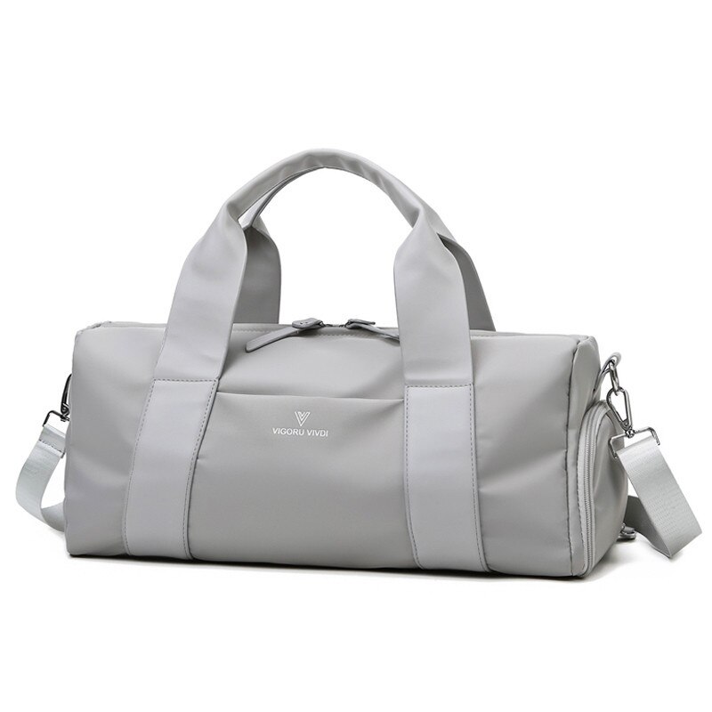 Stijl Sport Gym Handtas Voor Vrouwen Fitness Zwemmen Training Bag Vrouwelijke Tennistas Racket Tas Met Schoenen Pocket: Gray