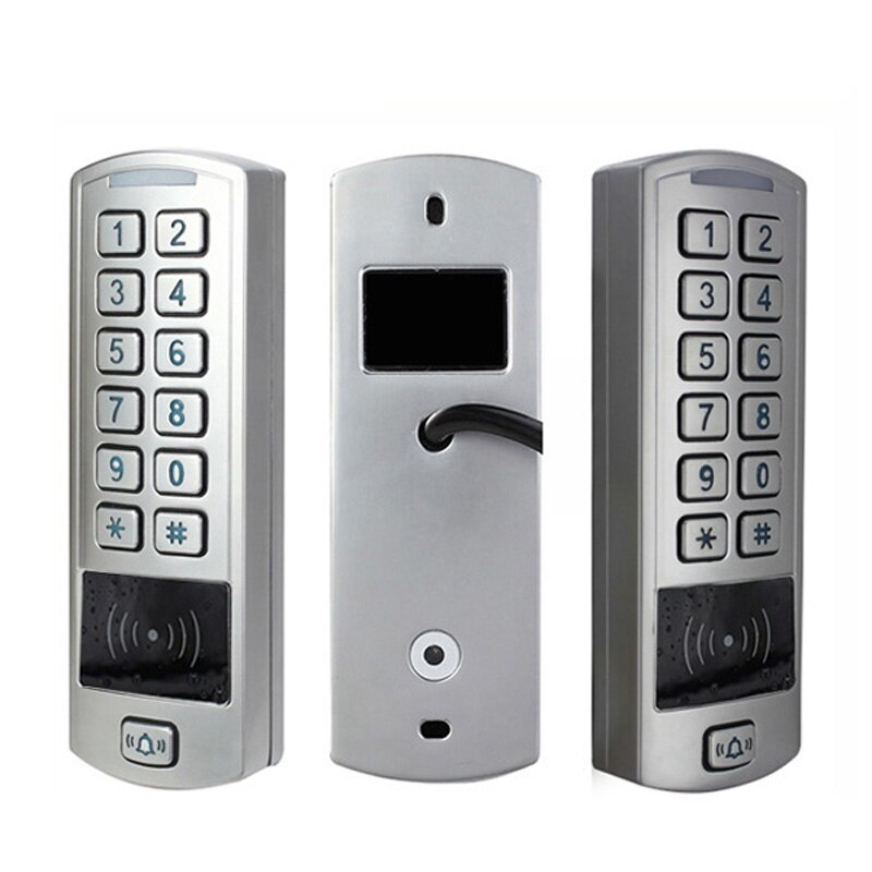 12V-28V Waterproof EM RFID Reader Access Control FingerKey Keypad gate lock Inside Outside