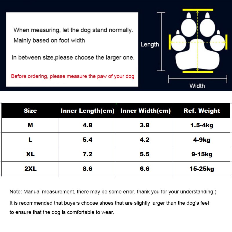 Rainproof Anti-snow Dog Boots Super Warm Winter Dog Rain Shoes Anti Slip Soft Silicone Waterproof Pet Shoe For Small Medium Dogs