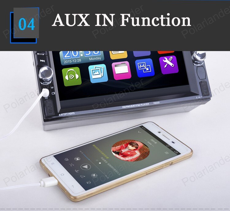 2din Car Radio Player 6.6 inch TFT Double din Touch Screen Audio 2 Din Autoradio MirrorLink Multimedia Player FM Stereo