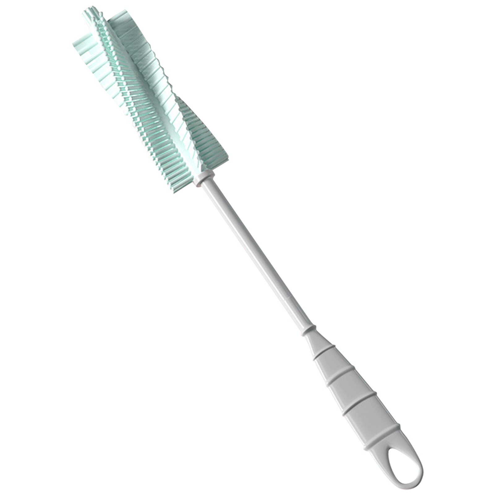 Lavage enlever les taches outil de nettoyage bouteille brosse antidérapant cuisine Flexible Durable longue poignée bébé alimentation Silicone souple: Bleu