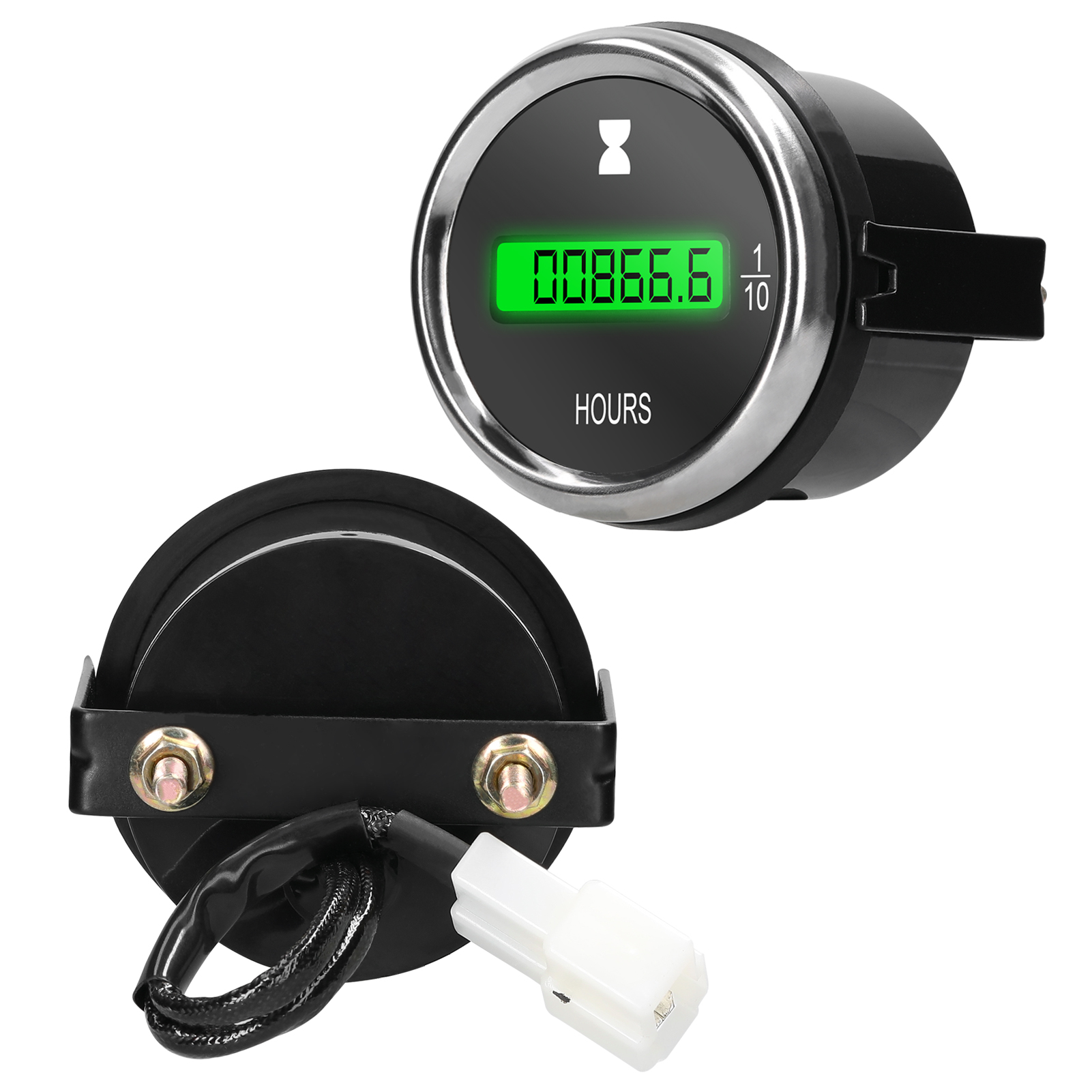 52mm Urenteller Gauge LED Digitale Auto Timer 12/24V voor Auto Vrachtwagen Marine Boot Urenteller Urenteller Gauge Urenteller Timer Gauge: Default Title