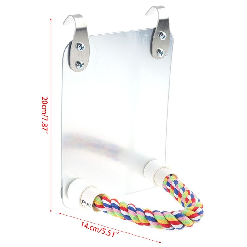 Papegaai Pet Fun Spiegel Speelgoed Valkparkiet Kleine Vogels Papegaaien Bite Klimmen Stand