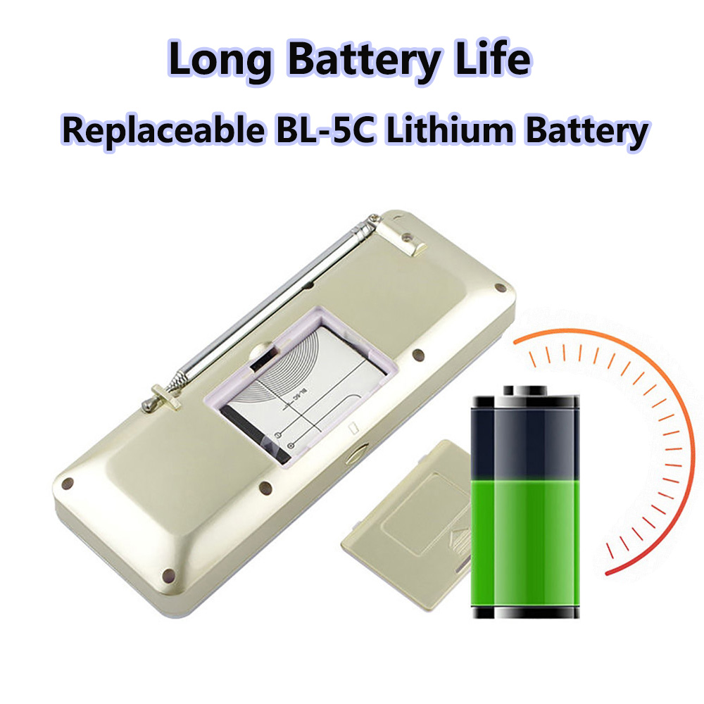 Portable Stereo Radio FM AM Receiver Bluetooth-compatible Wireless Speaker Support TF Card MP3 Play Handsfree Call Sleep Timed