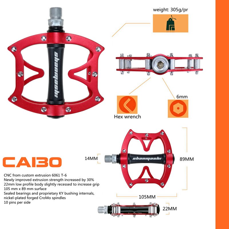 neue Mountainbike Pedal Leichte Aluminium Legierung Lager Pedale für BMX Straße MTB Fahrrad Pedale