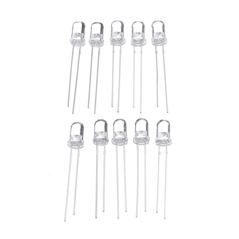 100pcs/lot 5mm LED Diode Assorted Kit Clear F5 DIP DIY Light Emitting Diode Set Warm White Green Red Blue UV Yellow Orange Pink