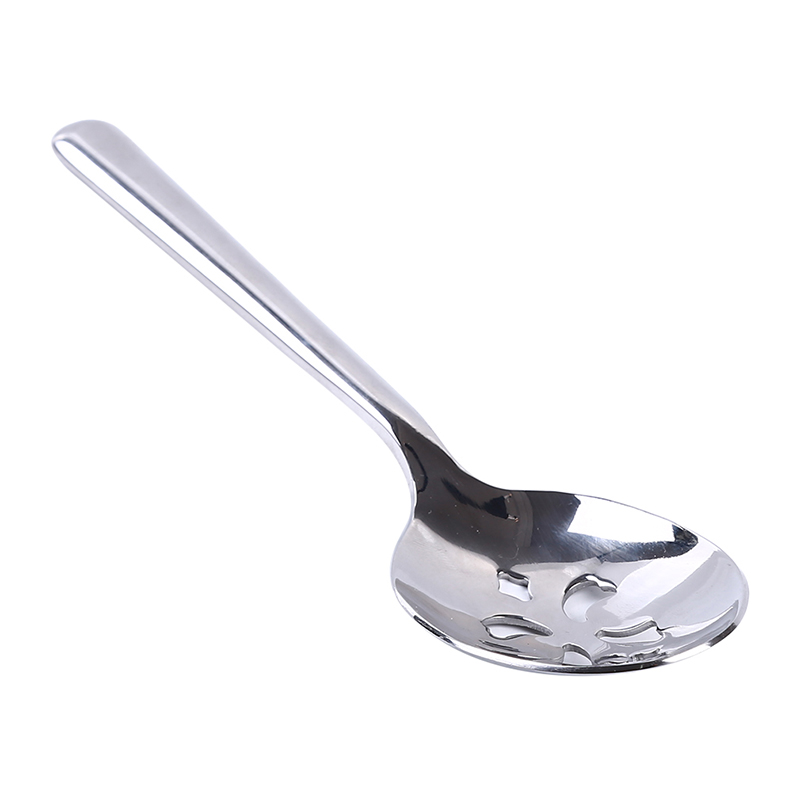 1PC Serving Spoon Set Slotted Skimmer Conlander Stainless Steel Durable Extra Fine Buffet Party Dinner Tableware: Default Title