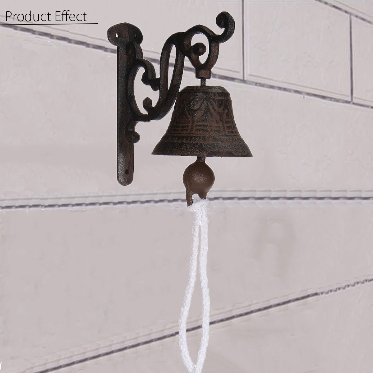 Żelazny pierścień dzwonek robić drzwi ogród obsada przód witamy dzwonek dekoracyjny ścienny stary rustykalny dzwonek robić drzwi wejście ganek zewnętrzny znak