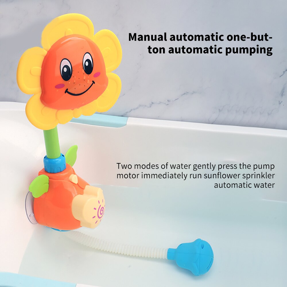 Baby Dusche Spielzeug Sonnenblume Dusche Karikatur Sonne Blume sprühen Schlecht Sommer Wasser Spielzeug Baby Schlecht Spiel Spielzeug Kleinkind Lustige Wasser spiele