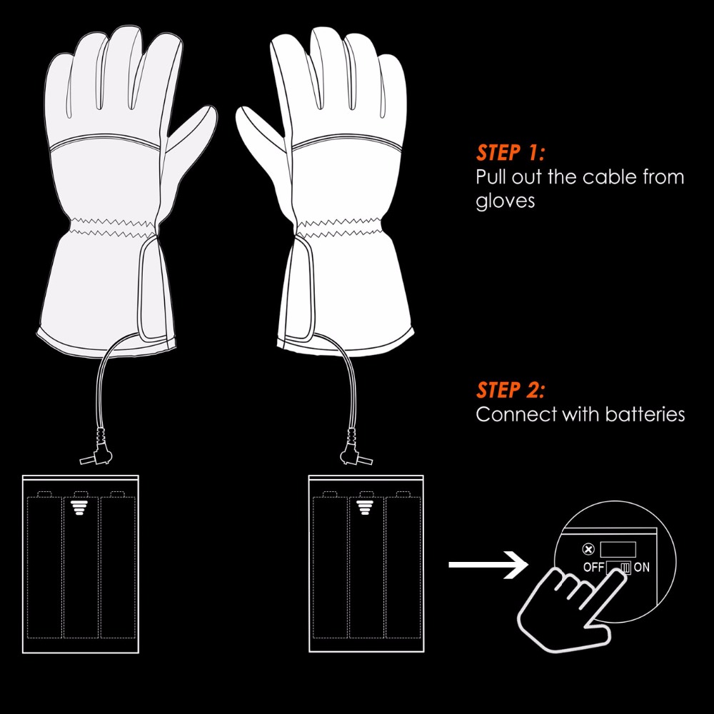 4.5V Elektrische Verwarming Handschoenen Aangedreven Verwarmde Handschoenen voor Carbon Fiber Mannen en Vrouwen Winter Outdoor Motorcycle Verwarmde Handschoenen