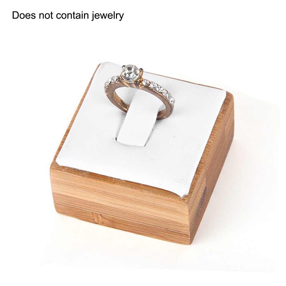 Wooden Finger Ring Display Rack Jewelry Display Stand Ring Showcase Display Props Counter Decoration: Default Title