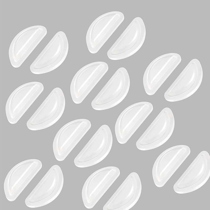 20 Stück selbstklebende Nasenpads, Brillen-Nasenpads zum Aufkleben, Silikon, rutschfest, für Sonnenbrillen, dünne Nasenpads, Brillen: Schwarz