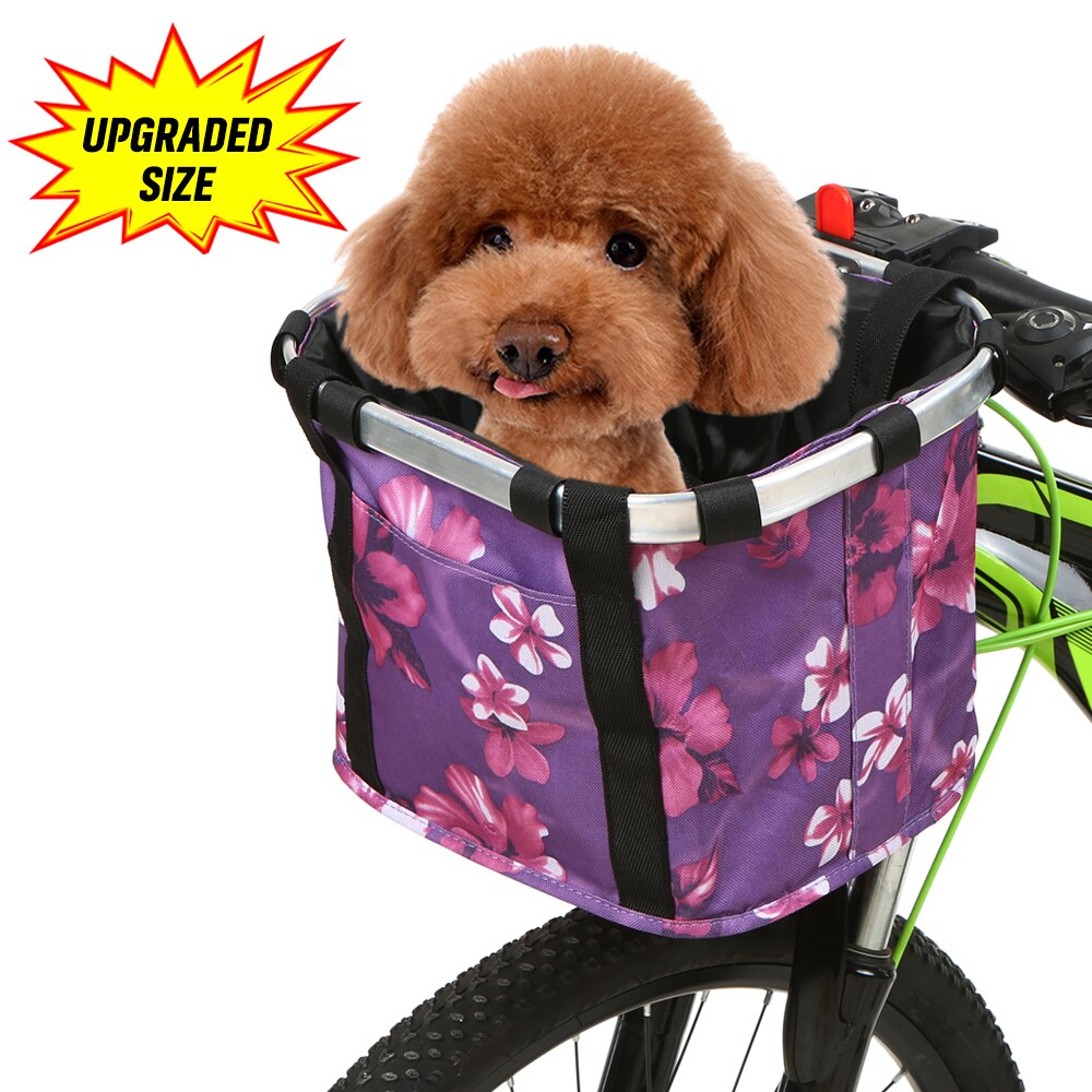 Pets Cat Seat Dog Bicycle Basket Waterproof Pets Seat Bicycle Basket Front Removable BIke Basket Carrier Bag Cycling Accessories: C