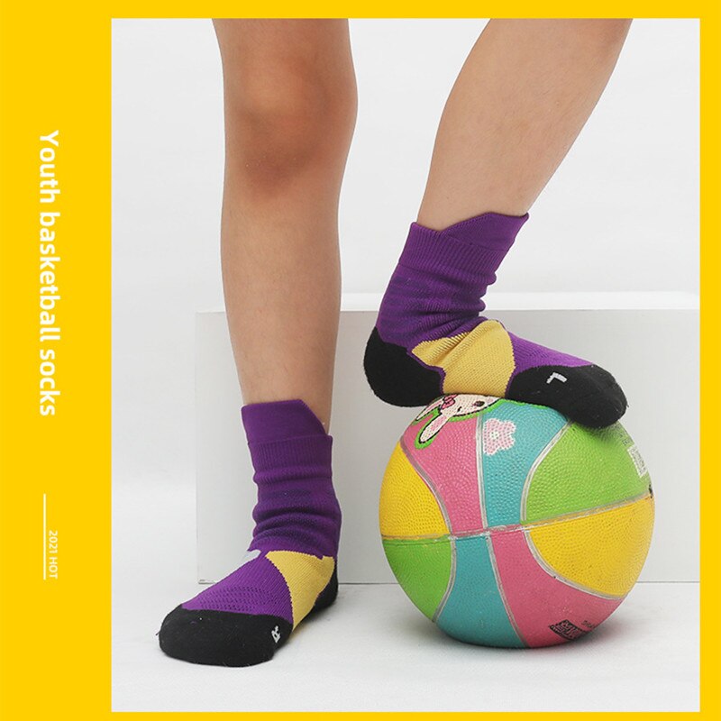 Kids Basketbal Sokken Vrouwen Sport Druk Fietsen Korte Buis Running Wandelen Antislip Antihechtende Comfortabele Kleur Sokken
