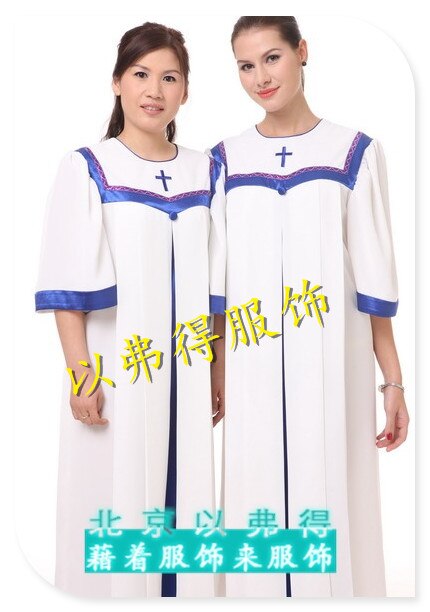 Unisex Priest Pastor Christian Church Choir long Robes church clothing for adults black friday church gown robe Blue color