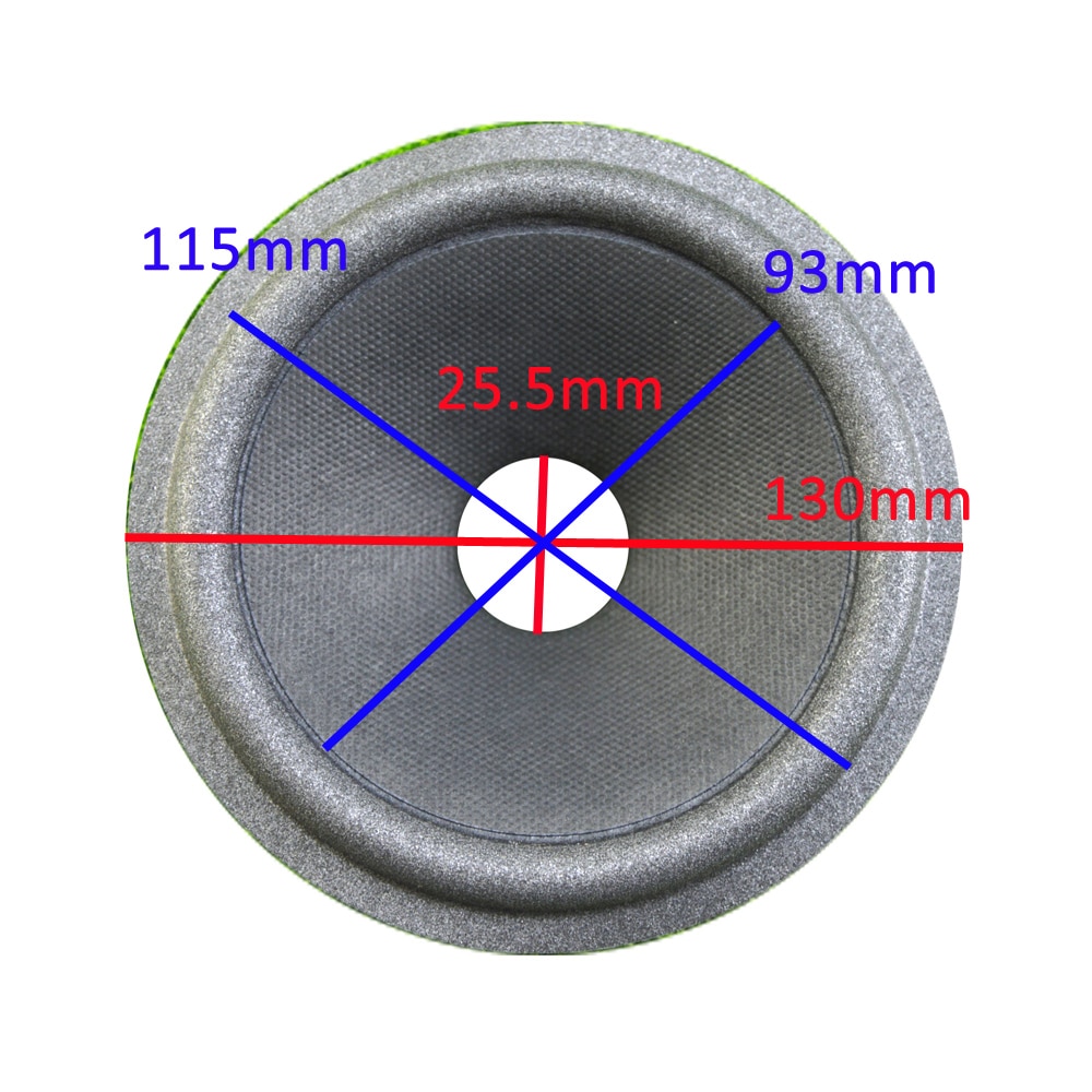 5 inch Loudspeaker Paper Cone ( 130mm*115mm*93mm*25.5mm) 25mm Height With Foam Edge Speaker Woofer Paper Cone