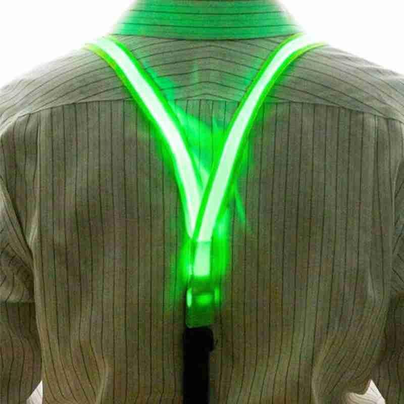 Light Up Men&#39;s Led Suspenders Bow Tie Perfect For Music Festival Costume Party Led Illuminated Suspenders G2s4