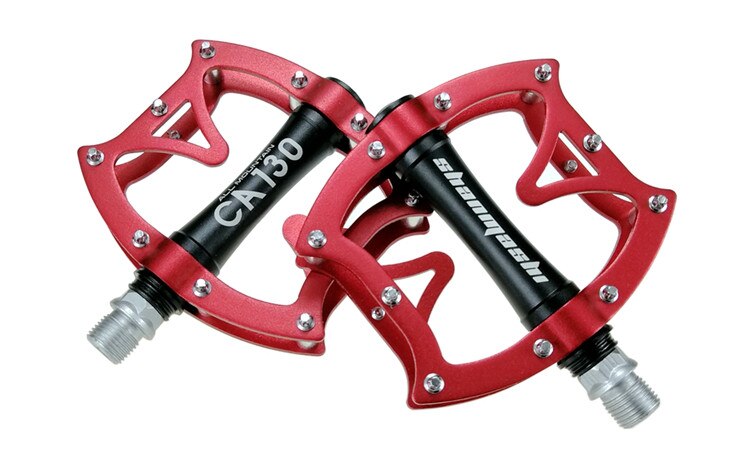 neue Mountainbike Pedal Leichte Aluminium Legierung Lager Pedale für BMX Straße MTB Fahrrad Pedale: red